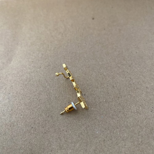 Ear Climber Gold Single Earring with Stars and Rhinestones like new