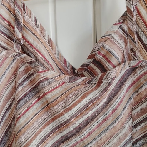 Attrattivo women's short dress used, size Large, white and brown