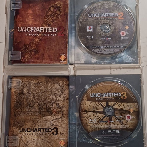 Uncharted 2 Among Thieves and Uncharted 3 Drake's Deception PS3 games bundle
