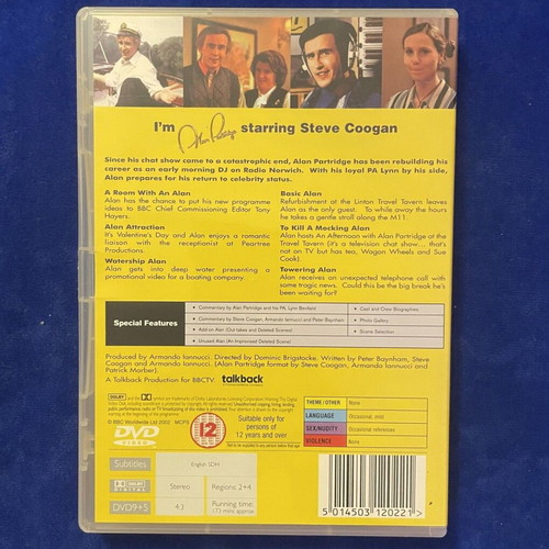 Alan Partridge 2 DVD set BBC comedy like new English version