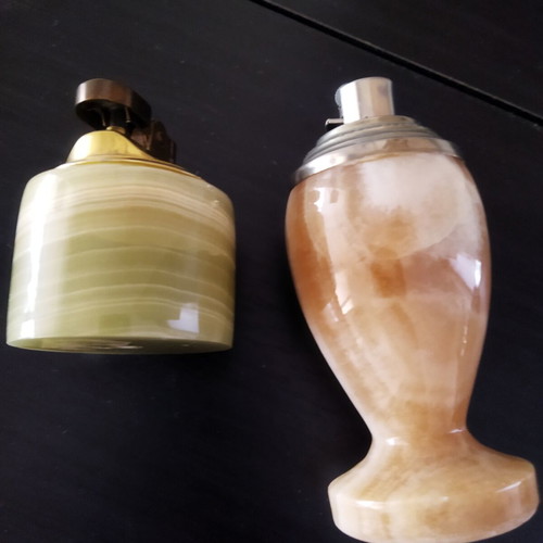 Vintage table lighters set from onyx, like new