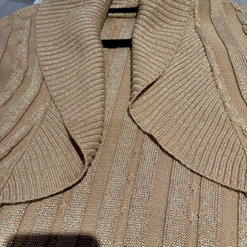 Atos Lombardini Gold Long Cardigan Like New, Size L