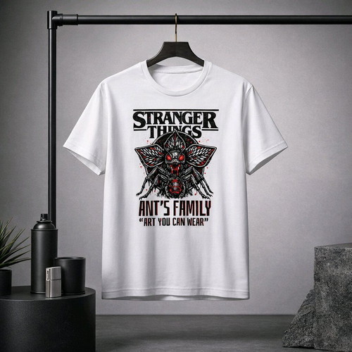 Stranger Things Inspired Horror T-Shirt Ant's Family made to order, white