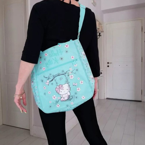 Hello Kitty Sanrio shoulder bag new, turquoise