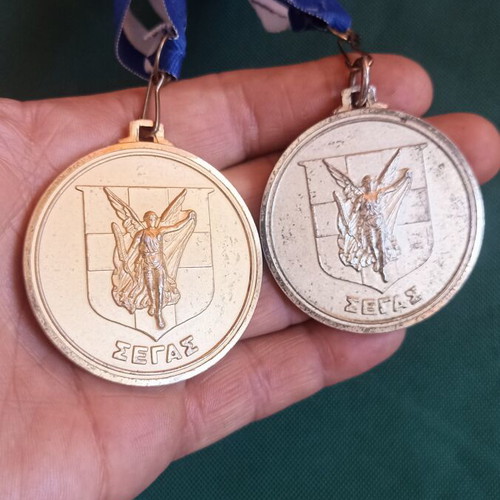 Pair of Large Panhellenic Winner Medals SEGAS vintage 90s, like new