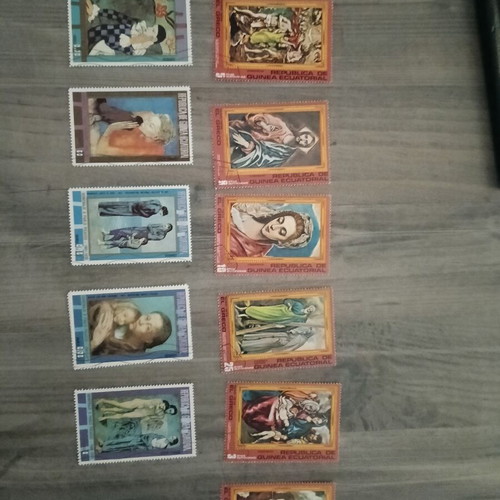 Stamp collection used, various designs