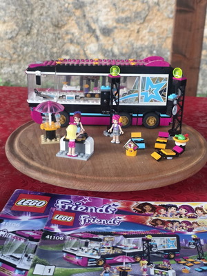 LEGO Friends Pop Star Tour Bus 41106 used, 682 pieces, 3 exclusive figures