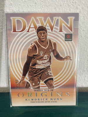 Panini Euroleague Origins Dawn Kendrick Nunn card like new