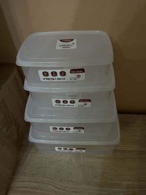 White food storage containers set of 4 new