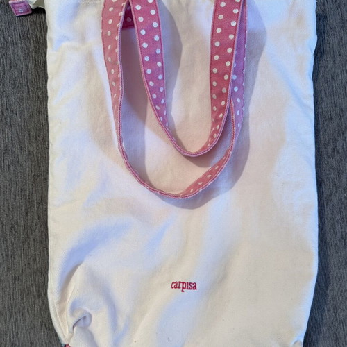 Tote bag Carpisa used, pale pink with zipper