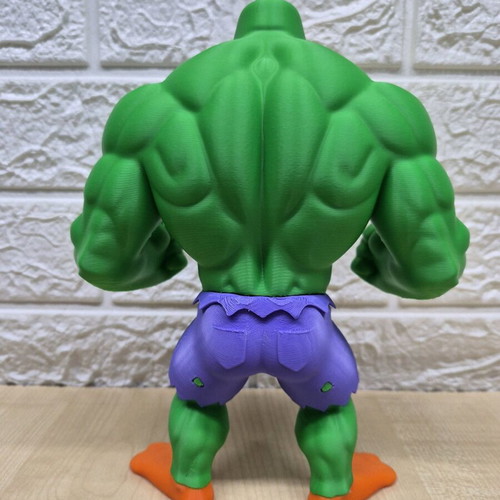 Daffy Duck figure in Hulk style new, 3D printed