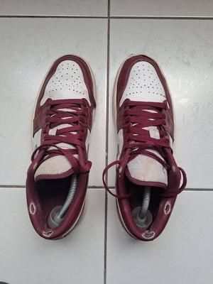 Jordan 1 Low White Bordeaux sneakers refurbished, size 45