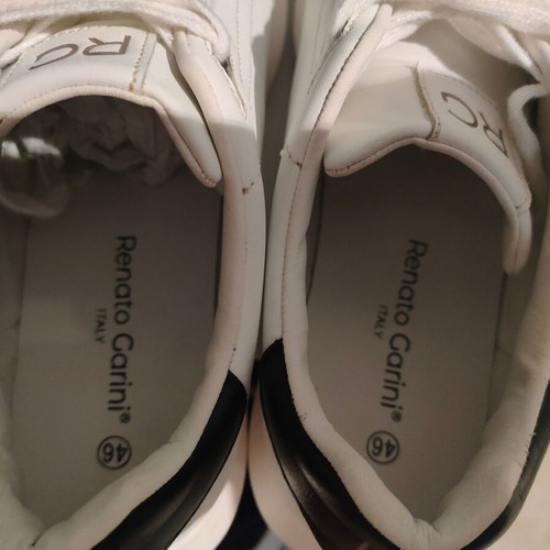 Renato Garini sneakers size 46 like new, white with black detail