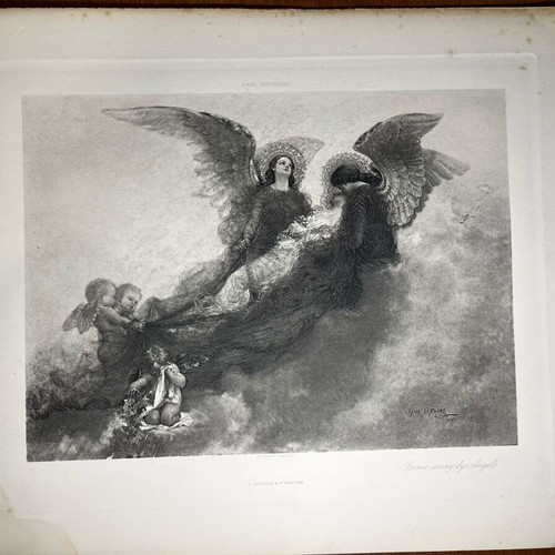 Photogravure «Borne Away by Angels» by Carl Gutherz used