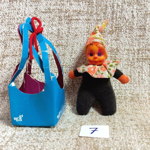 El Greco Bean Doll Clown 80s Vintage Rare New