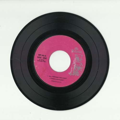 Children's vinyl record used, Rock a Bye Baby, 45 RPM