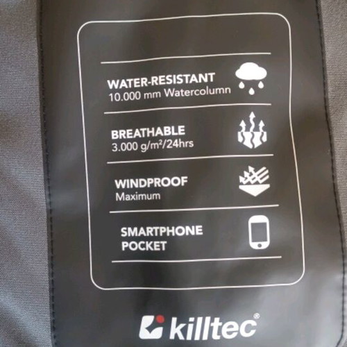 Killtec waterproof windproof women's jacket used, size 2XL, green turquoise