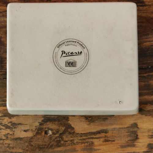 Porcelain plate square 13x13xH2.6cm Le Visage Picasso Könitz like new