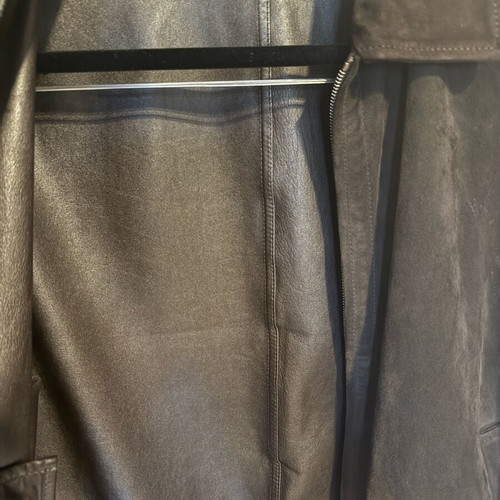 Suede leather jacket Salvatore Ferragamo brown, size 52, like new