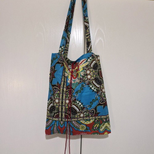 Shoulder bag summer new, cotton, multicolored