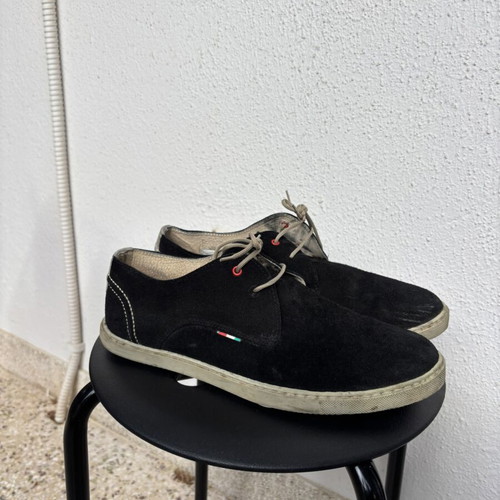 Nice Step casual men's shoes size 42 used black and dark blue suede