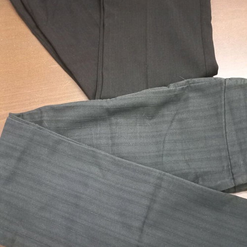 Women's pants used, 2 black striped, size S