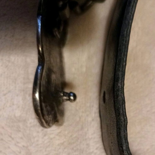 Women's black belt with metal buckle used