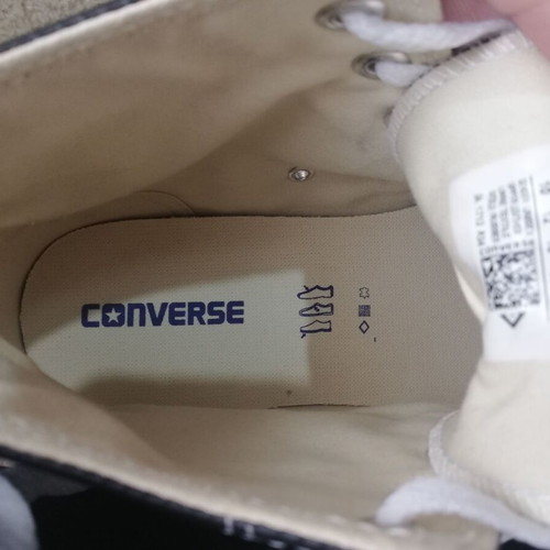 Converse Chuck Taylor new black leather shoes with white