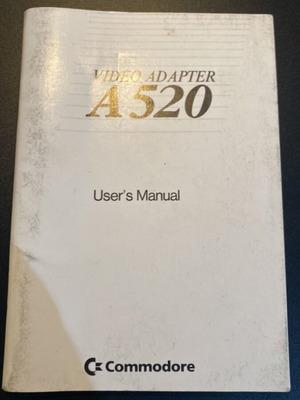 Amiga 500 video adapter A520 used, manual included