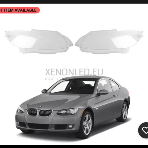 BMW E92 headlight lenses new set with thermal glue