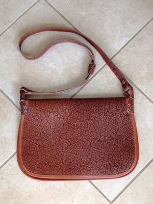 Vintage Hunting Game Bag with Knitted Net, Brown/Tan