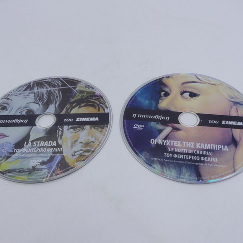 La Strada & Le Notti di Cabiria DVD used with Greek subtitles