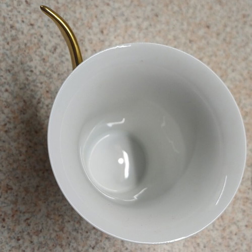 Versace Rosenthal Médaillon Méandre D'Or espresso cup set, porcelain, 2 pcs