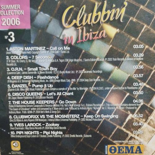 Clubbin' In Ibiza CD used, electronic music