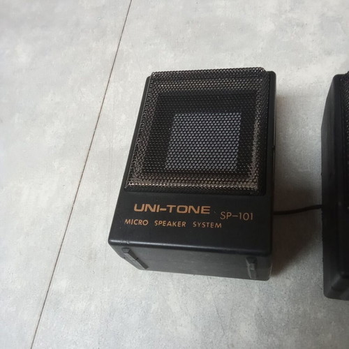 Unitone SP 101 speakers used, vintage, portable, mini jack