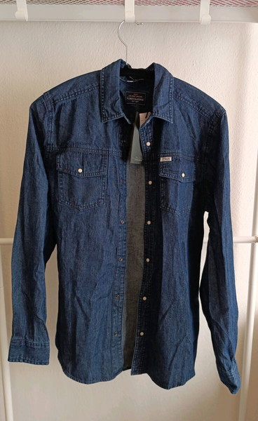 FUNKY BUDDHA , jean unisex πουκάμισο , S/M