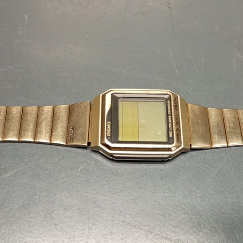 Casio VDB-2000 men's wristwatch used, gold color