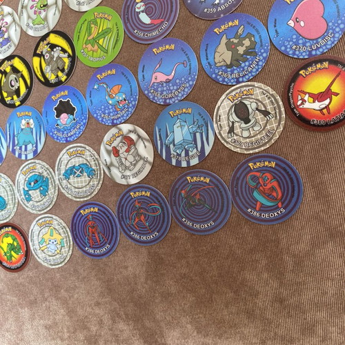 Pokemon Hoenn Tazos complete set used with rare Deoxys and Castform forms