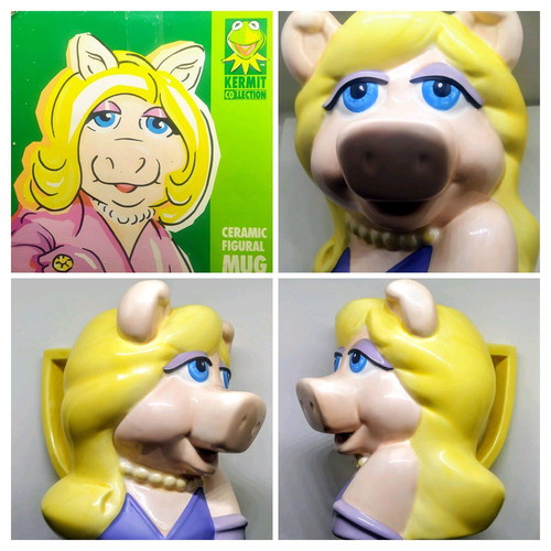 Vintage large ceramic Miss Piggy mug from Muppets Disney new