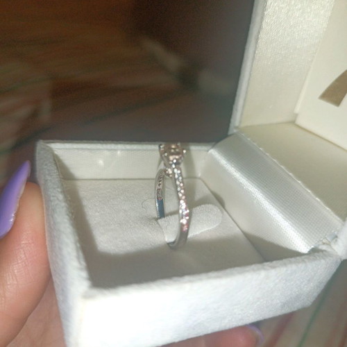 White gold solitaire 14 carat ring used