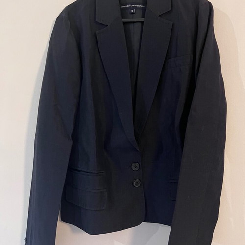 French Connection classic women's blazer, dark navy blue, UK 10