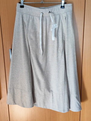 Nike midi skirt beige cotton like new, size S