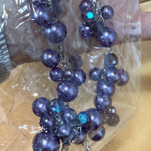 Faux bijoux faux bijou necklace new purple color