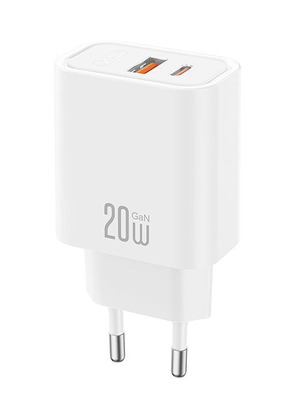 XO CE40 Universal φορτιστής με 2 εξόδους 20W, λευκός