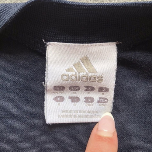Adidas men's short-sleeve shirt like new, dark blue and yellow, size M