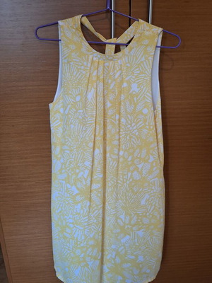 Mini summer dress white and yellow H&M like new