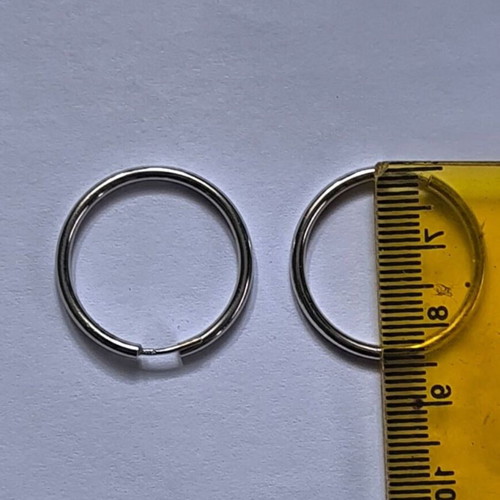 White gold hoop earrings 585 (14K) like new