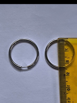 White gold hoop earrings 585 (14K) like new