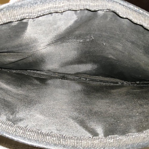 Leather folder bag handheld like new, two compartments, black