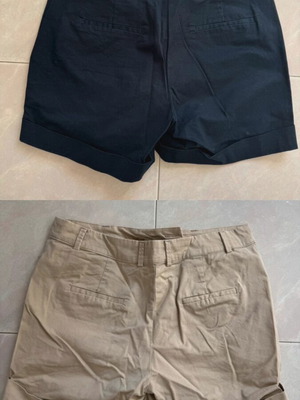 Mango shorts size S, new, beige and navy, pack of 2